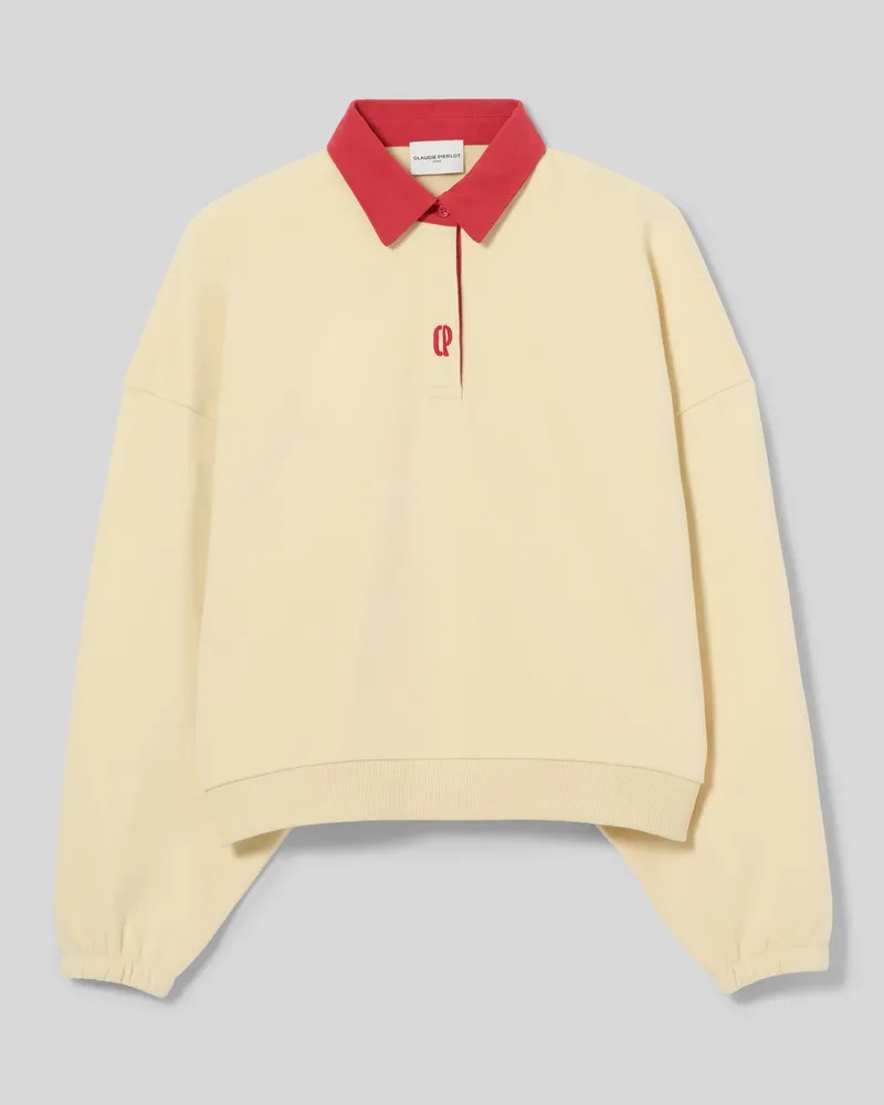 Claudie Pierlot Oversize-Sweatshirt aus Baumwolle Zweifarbig