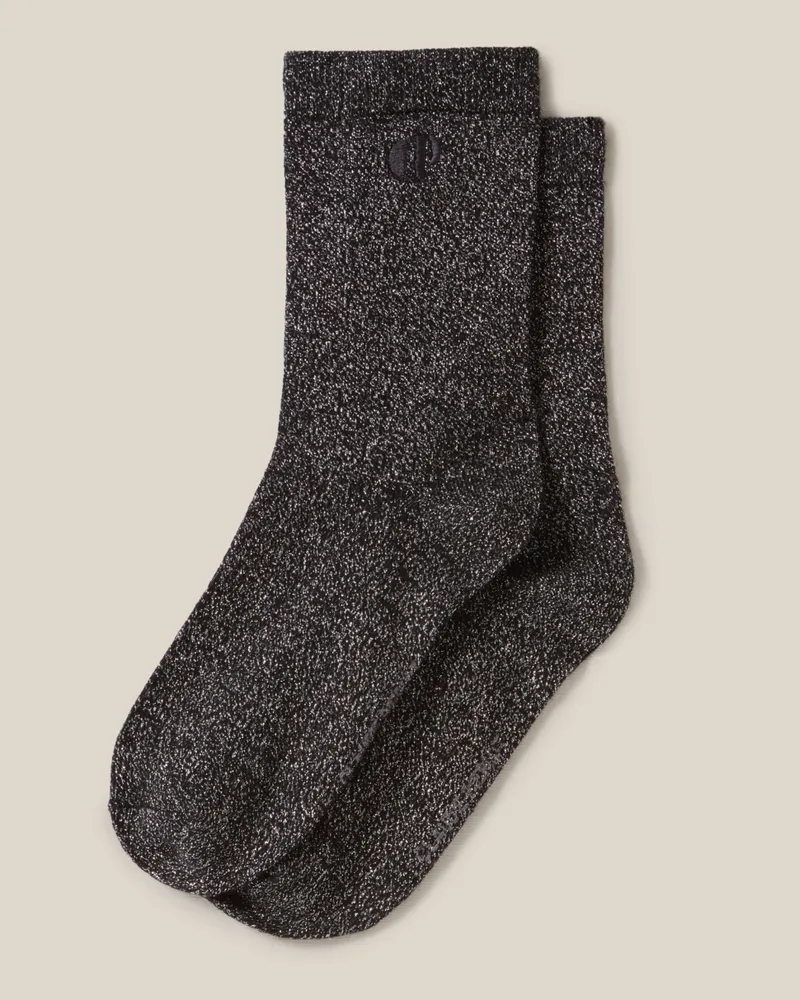 Claudie Pierlot Schwarze Glitzersocken Schwarz