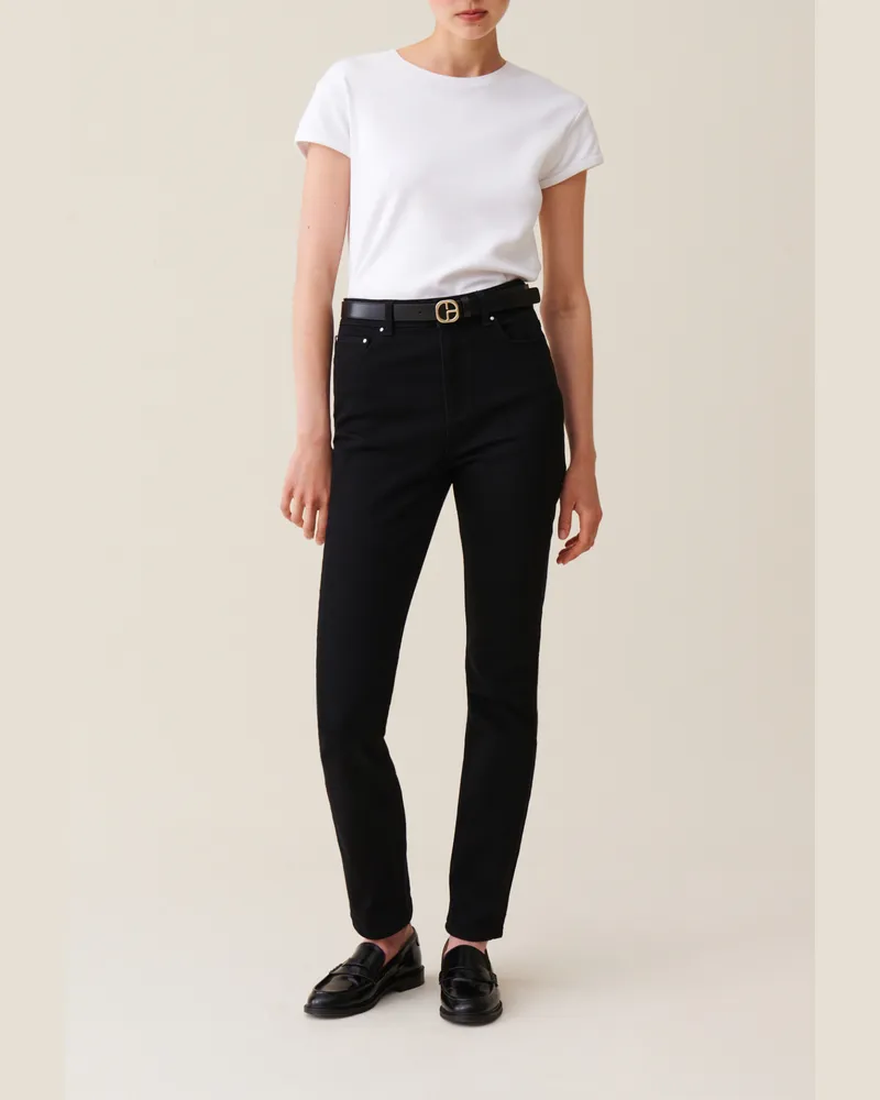 Claudie Pierlot Schwarze Slim-Jeans Schwarz