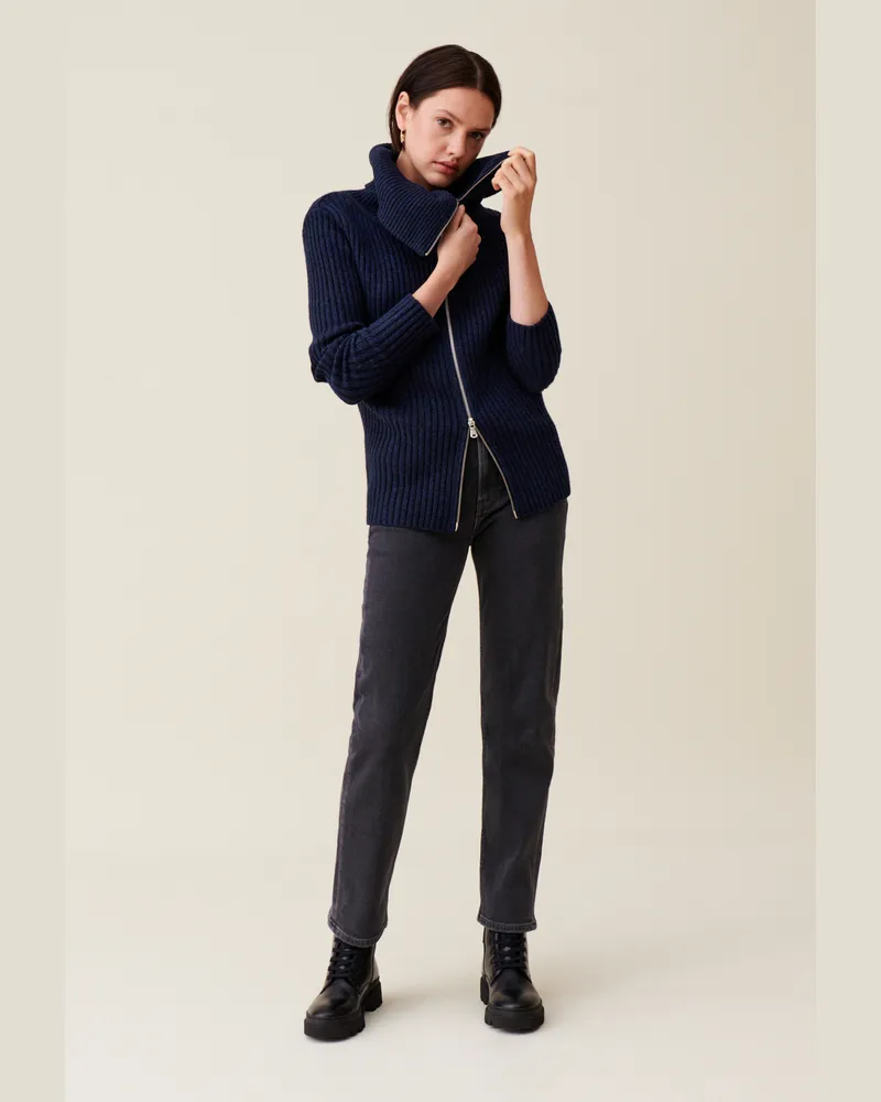 Claudie Pierlot Strickpullover mit Truckerkragen China