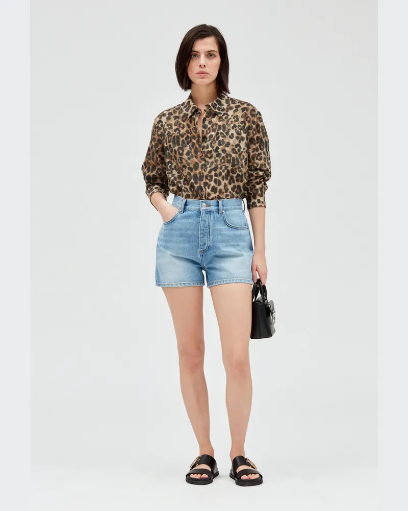 Claudie Pierlot Jeans-Shorts, blau Denim