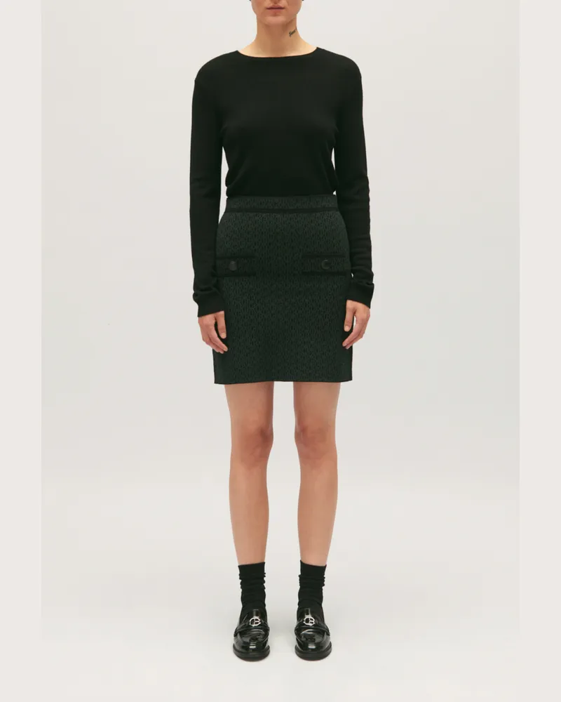 Claudie Pierlot Kurzer Strickrock Multico