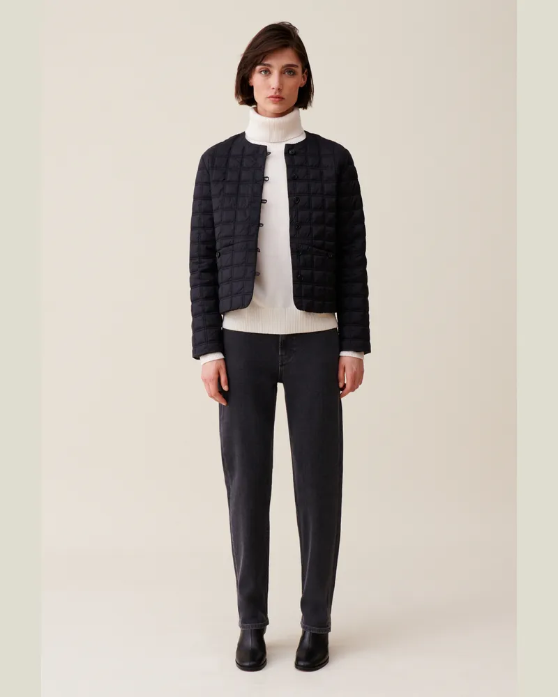 Claudie Pierlot Kurze, leichte Steppjacke Schwarz