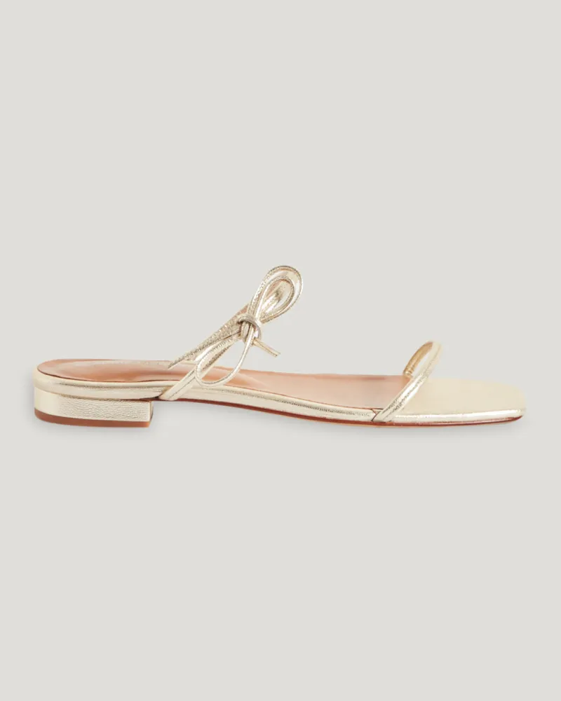 Claudie Pierlot Flache Schürsandalen Gold