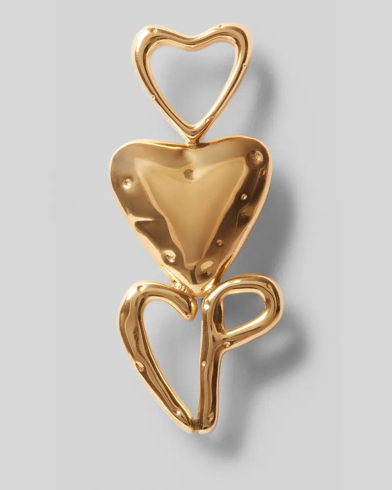 Claudie Pierlot Goldene Herz-Brosche Gold