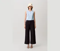 Besticktes Satin-Top