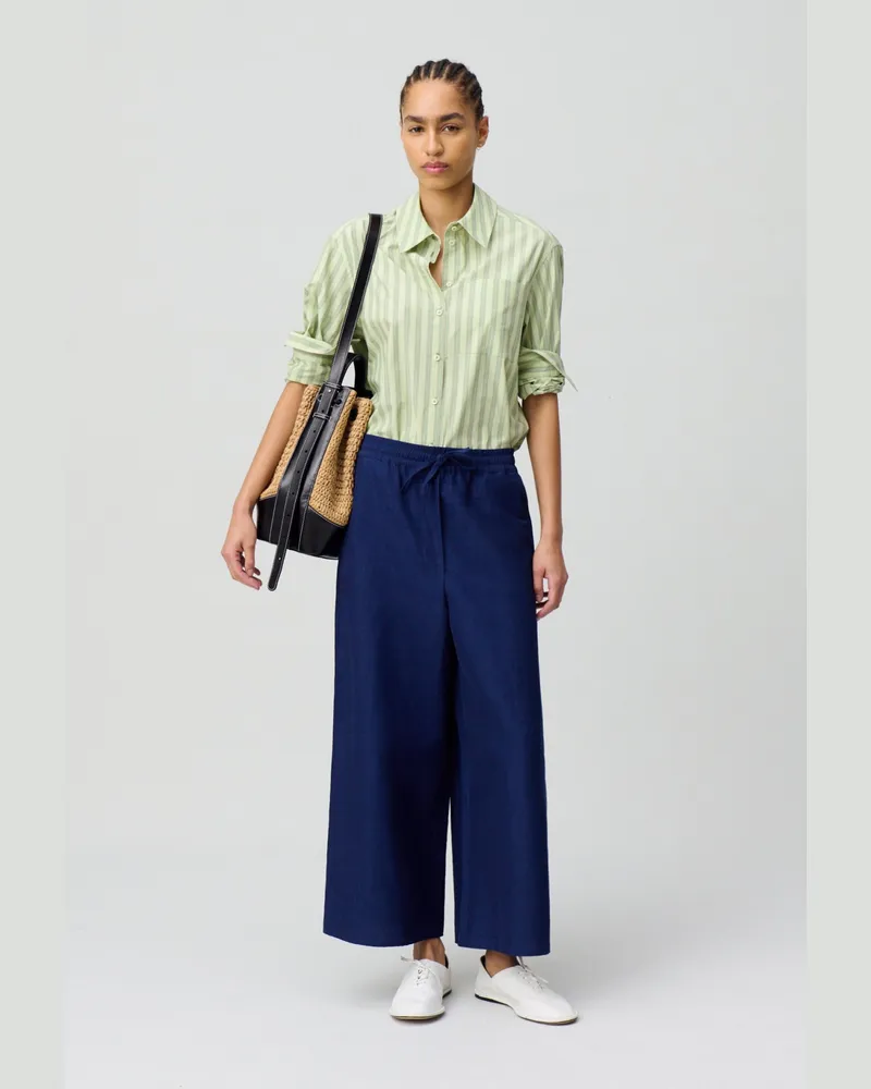 Claudie Pierlot Weite leichte Hose Indigo