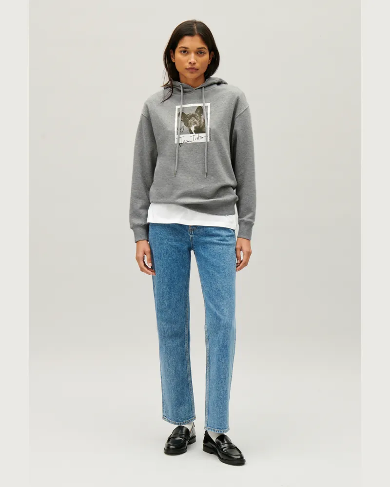 Claudie Pierlot Jean Toto-Hoodie Grau meliert Grau-meliert