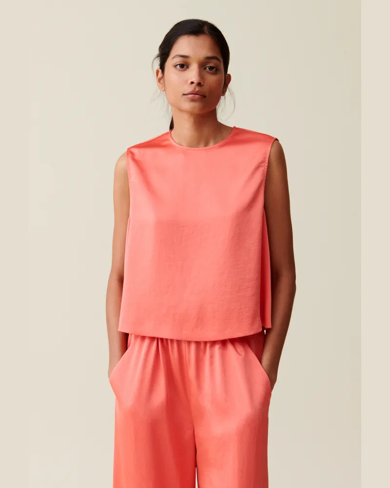 Claudie Pierlot Top ohne Ärmel mit offenem Rücken Mandarine
