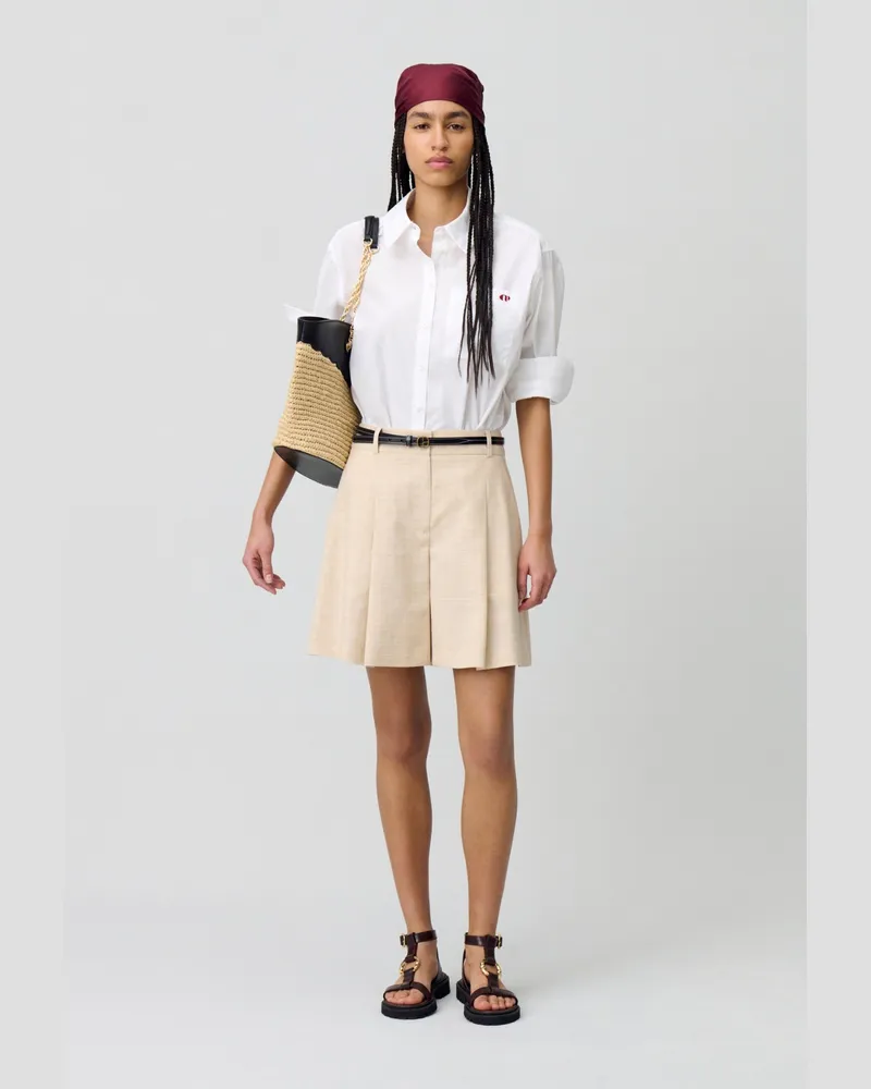 Claudie Pierlot Plissierte Shorts Hell