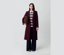 Langer zweireihiger Wollmantel