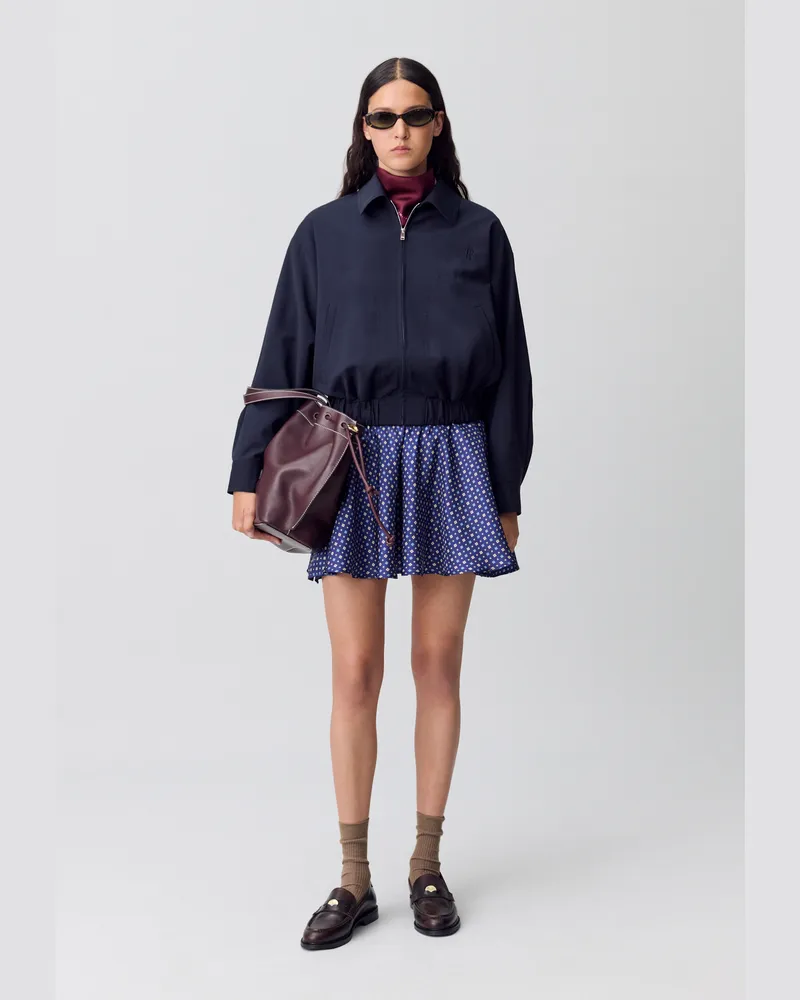 Claudie Pierlot Übergroße Reißverschlussjacke Marine