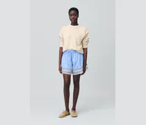 Gestreifte Shorts mit Spitze