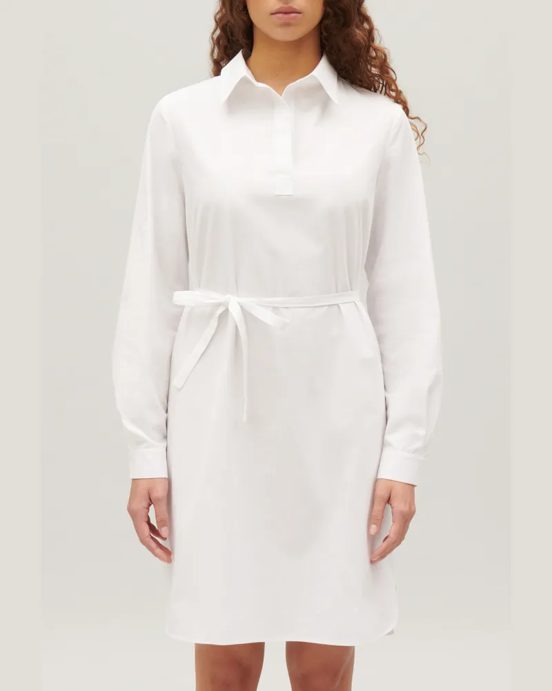 Claudie Pierlot Kurzes Kleid, Polo-Kragen Weiß