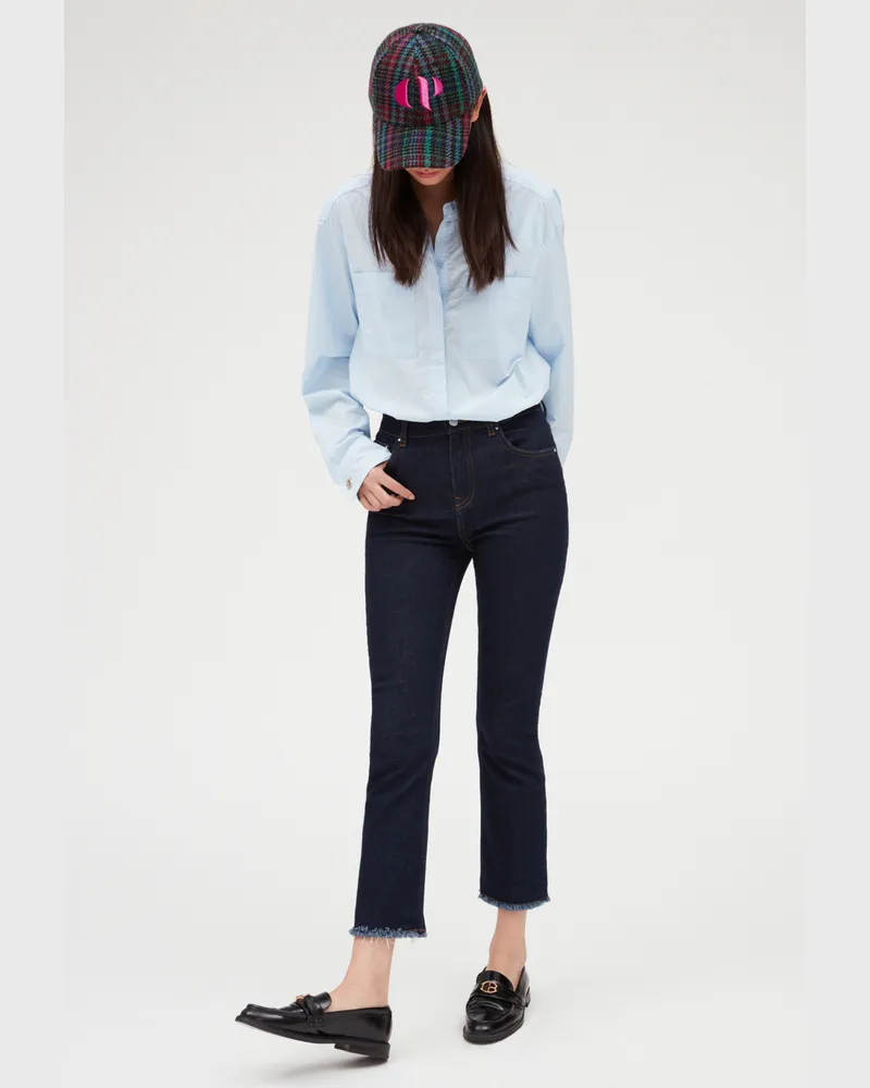 Claudie Pierlot Jeans Raw Denim mit hohem Bund Denim-raw