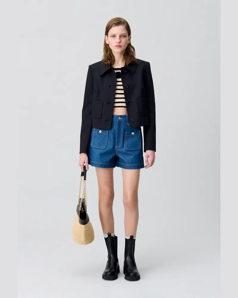 Claudie Pierlot Kurze Jeans Denim-raw