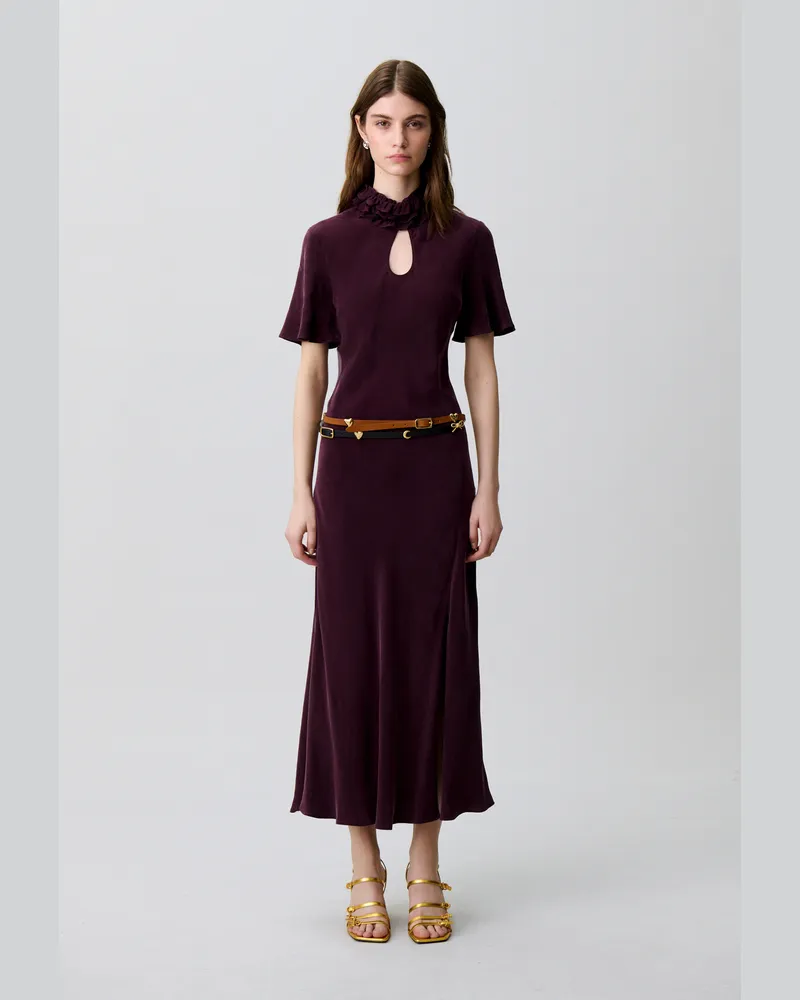 Claudie Pierlot Fließendes Midikleid Dark