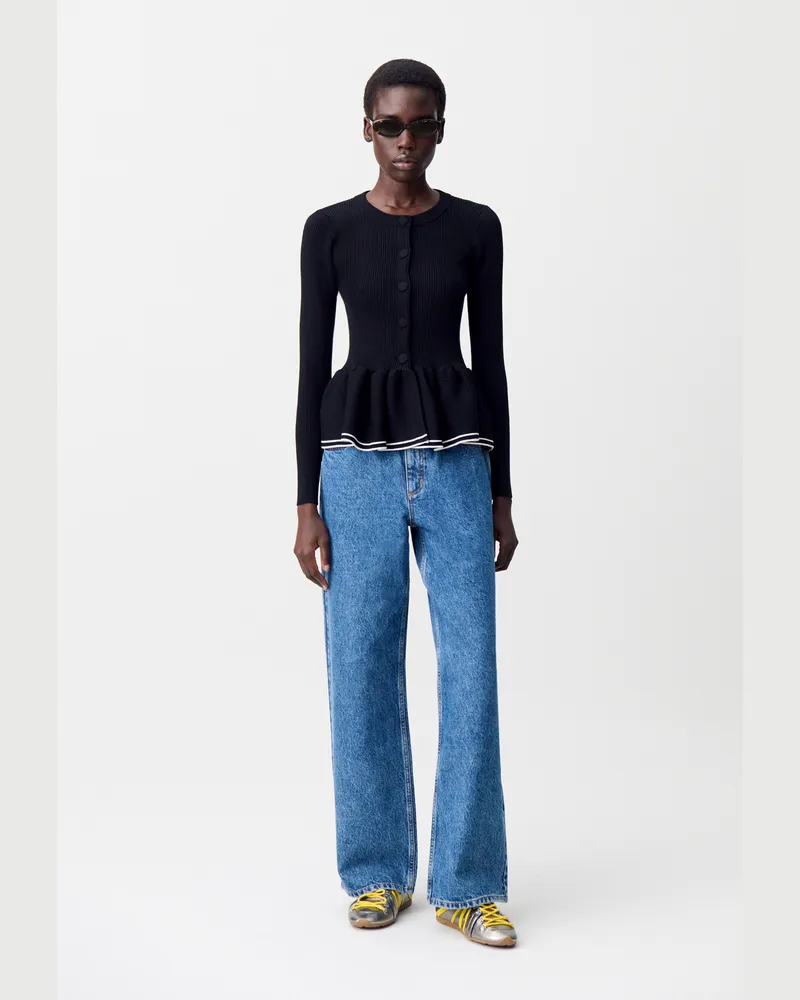 Claudie Pierlot Taillierter Strick-Cardigan Schwarz