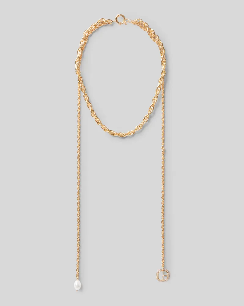 Claudie Pierlot Doppelkette mit Perle Light