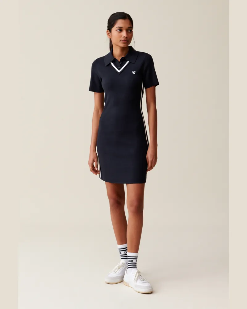 Claudie Pierlot Slim-Jeanskleid kurz Toto Zweifarbig