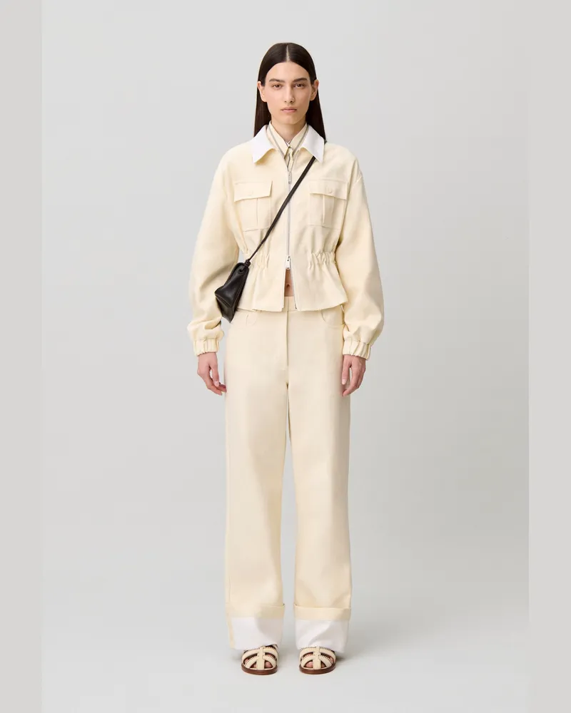 Claudie Pierlot Taillierte Jacke in Vanille Vanille