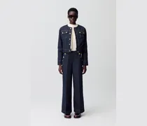 Jeansjacke mit Kunstfell