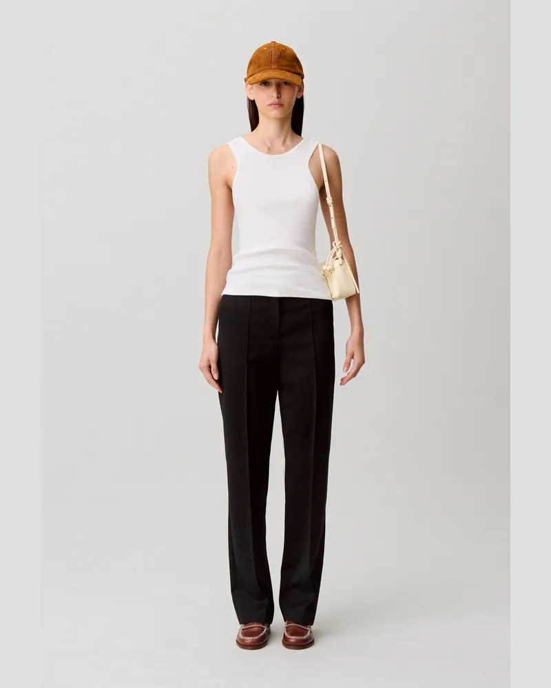 Claudie Pierlot CP-Baumwoll-T-Shirt Elfenbein