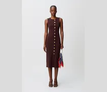 Midi-Strickkleid mit Goldknöpfen