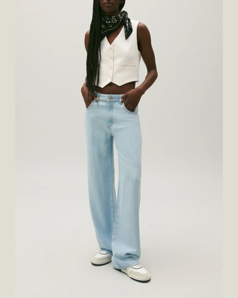 Claudie Pierlot Claude Weite Jeans hellem Denim Denim-clear