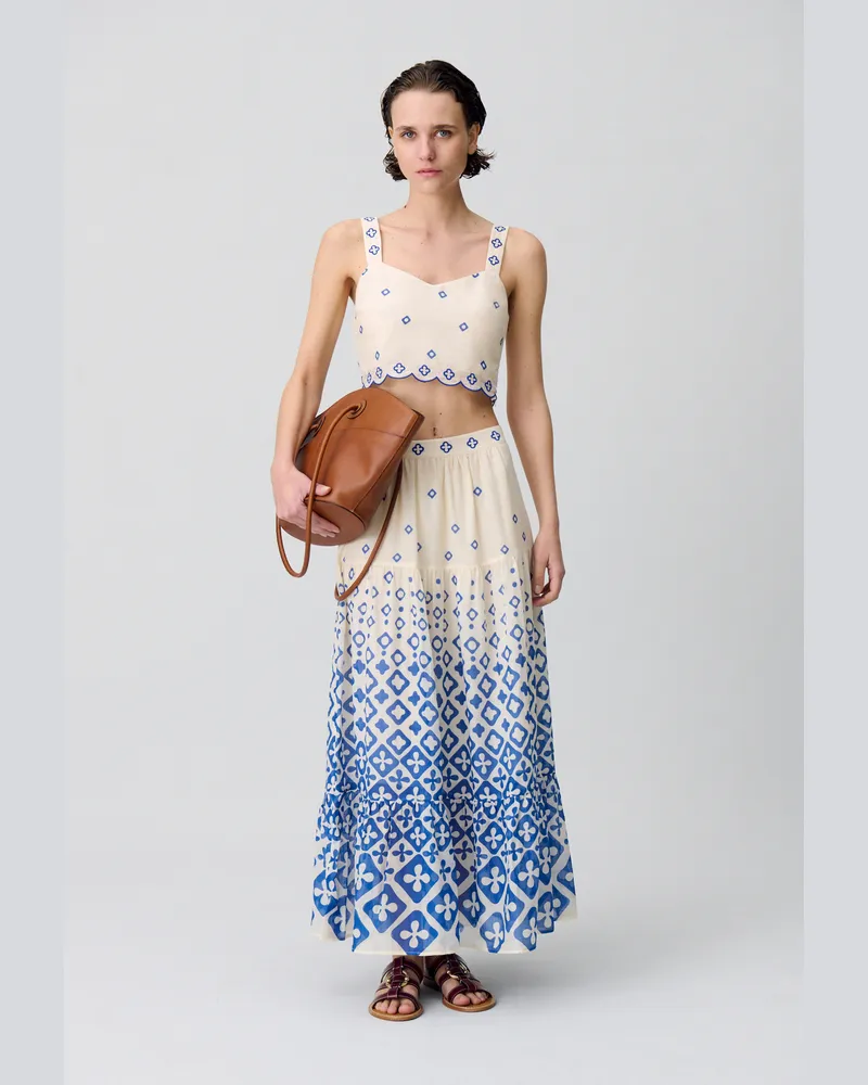 Claudie Pierlot Langer Rock im Provence-Stil Heller