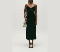 Midikleid aus schwarzem Samt