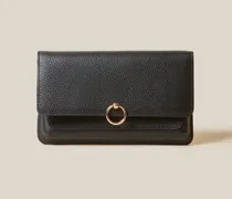 Große Tasche aus genarbtem Leder