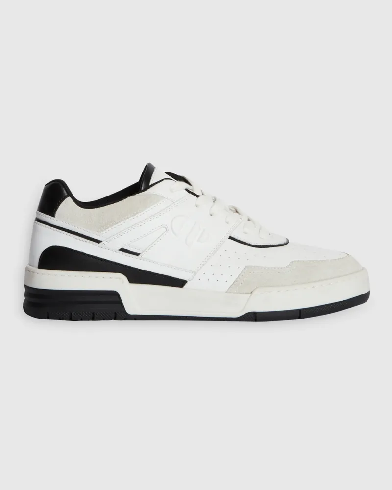 Claudie Pierlot Zweifarbige Sneakers Leder Schwarz