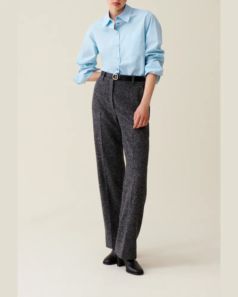 Claudie Pierlot Geknöpfte Bluse Himmel-blau