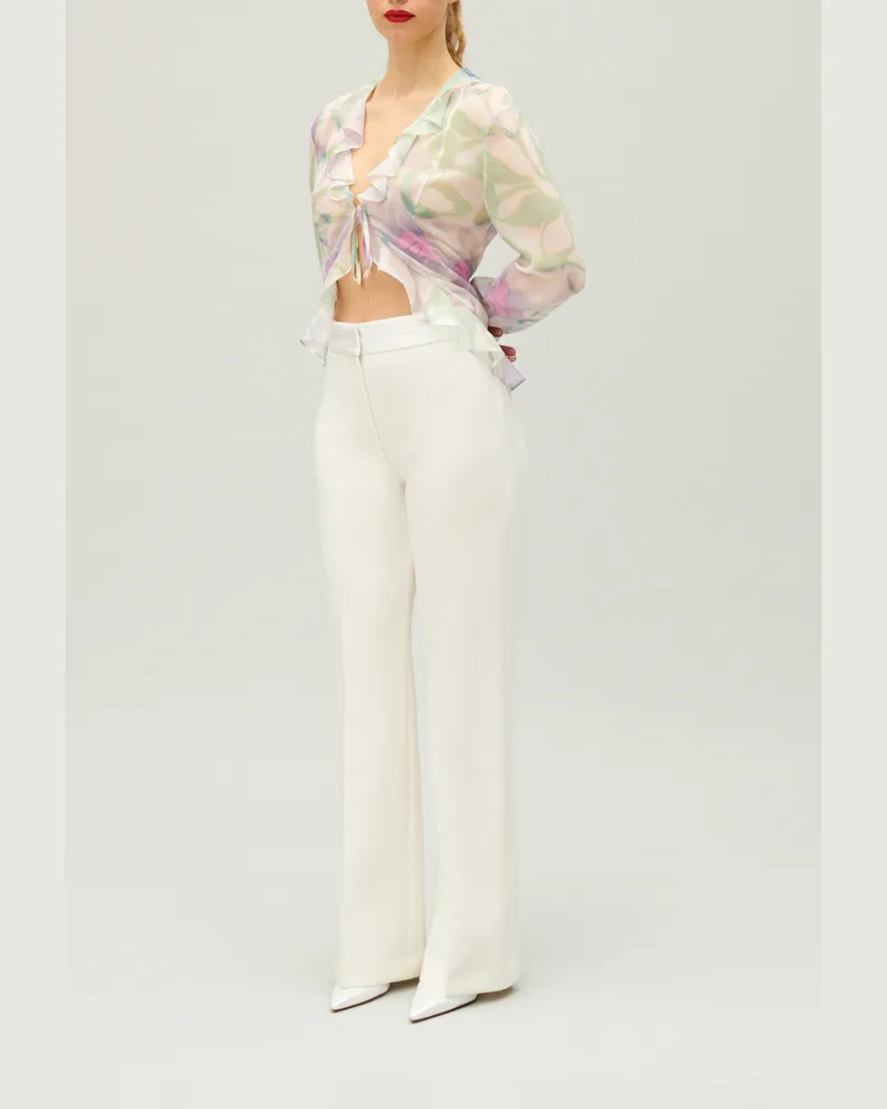 Claudie Pierlot Gerade geschnittene Anzughose Weiß Weiß