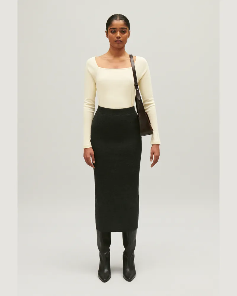 Claudie Pierlot T-Shirt aus Baumwolle in Beige Vanille