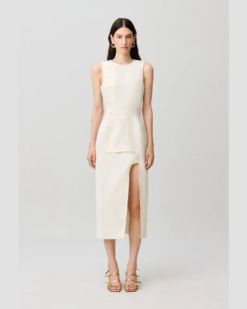 Claudie Pierlot Ärmelloses langes Kleid Ecru