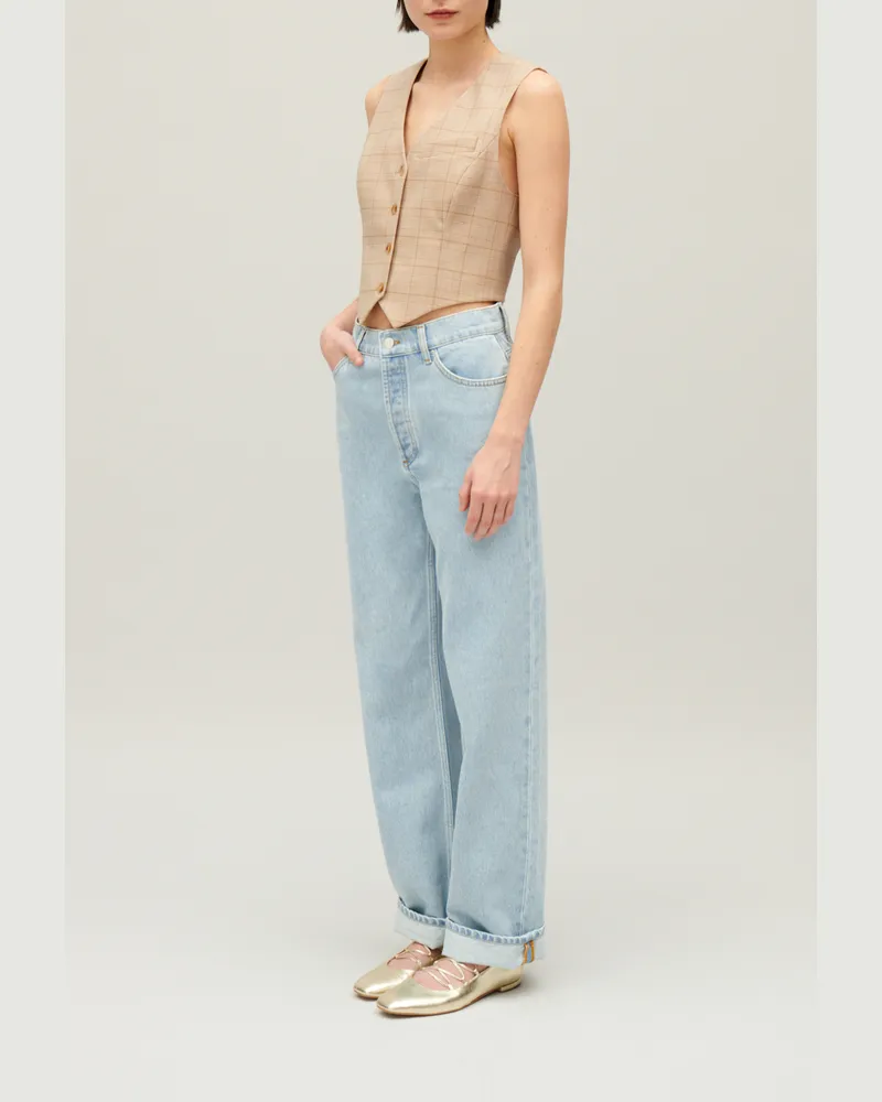 Claudie Pierlot Jean Louis flare blau verwaschen Denim