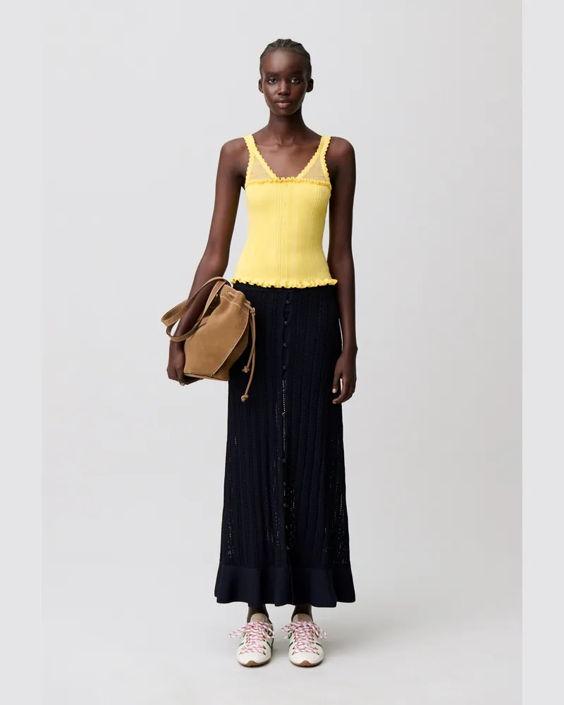 Claudie Pierlot Stricktop mit Volants Shea