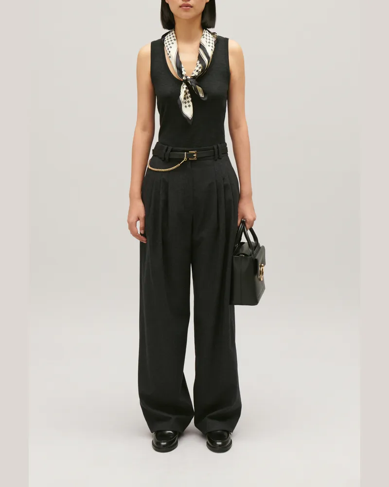 Claudie Pierlot Weite Hose grau meliert Grau-meliert