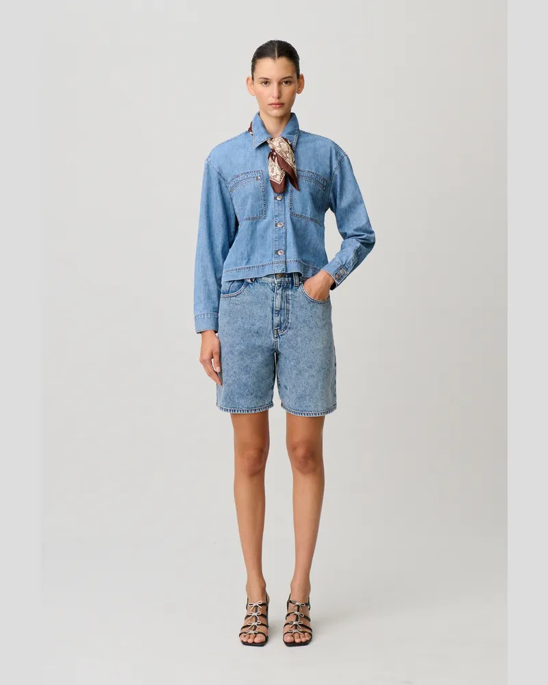 Claudie Pierlot Oversize-Jeanshemd Denim