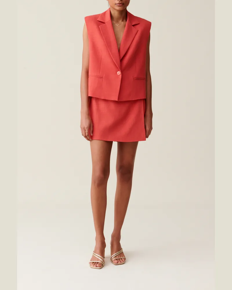 Claudie Pierlot Terracotta-Farbener Anzugblazer Terrakotta