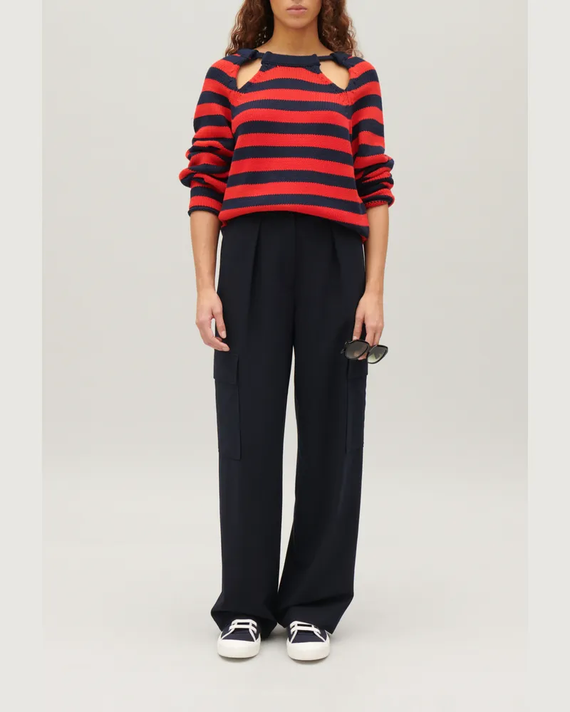 Claudie Pierlot Pullover zweifarbiges Streifen-Design Zweifarbig