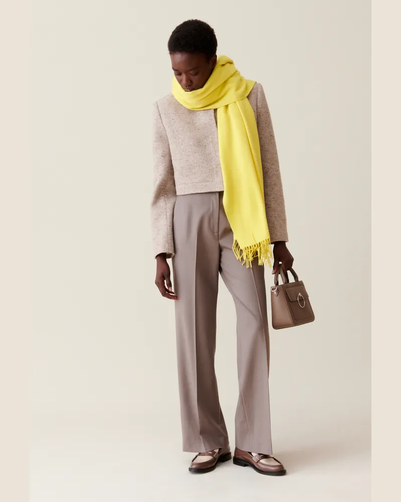 Claudie Pierlot Kurze Jacke mit Stehkragen Beige