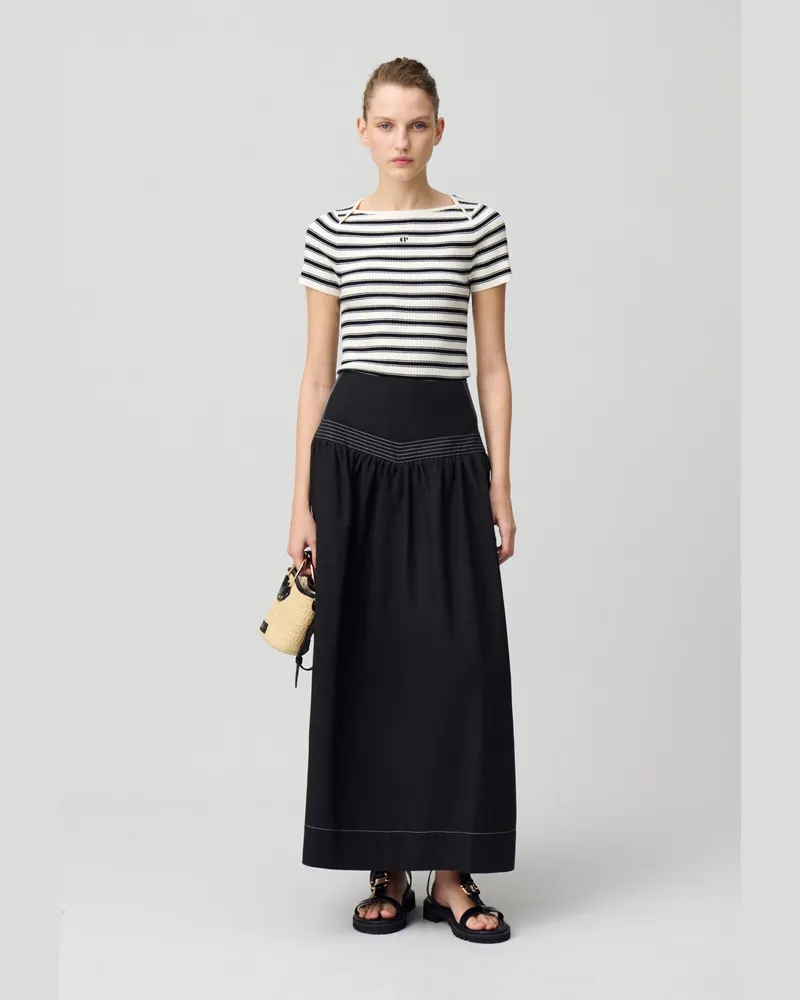 Claudie Pierlot Lange Baske-Rock Schwarz