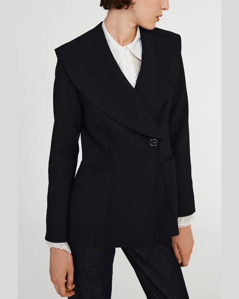 Claudie Pierlot Jacke mit Matrosenkragen Marine