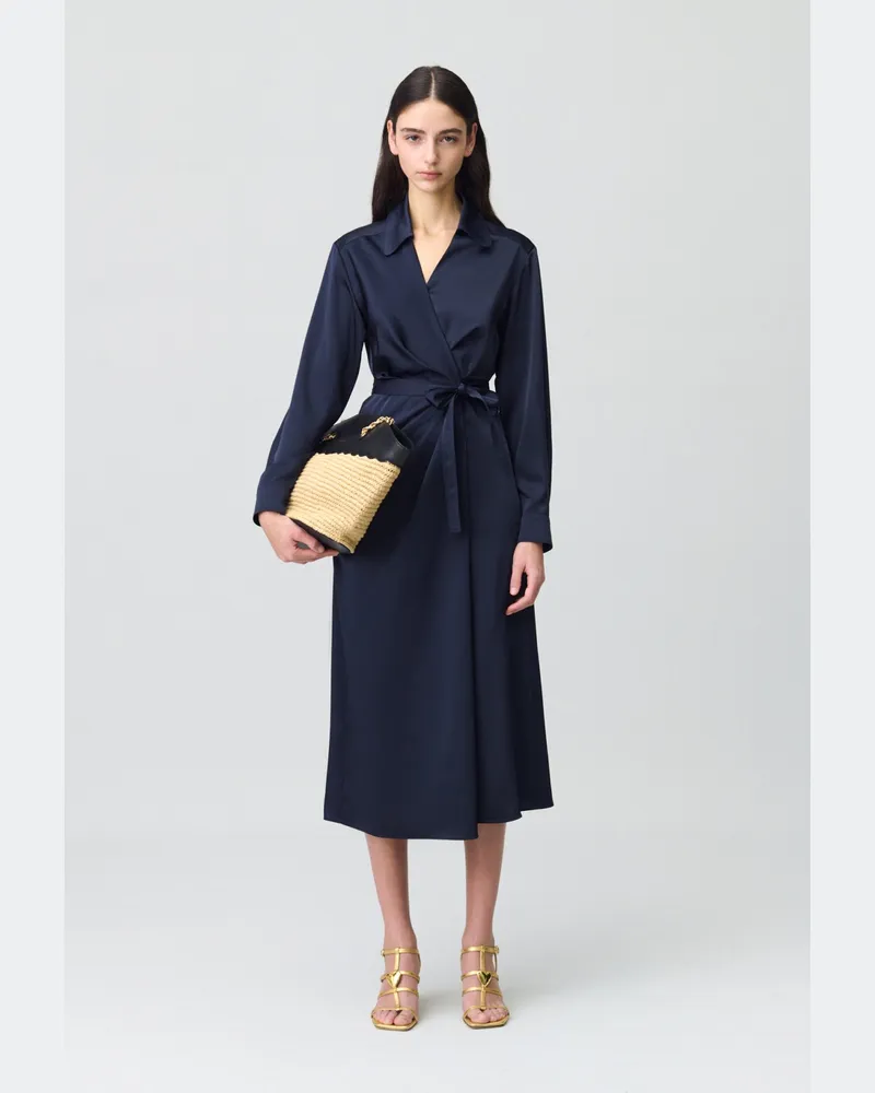 Claudie Pierlot Wickelkleid halblang Marine