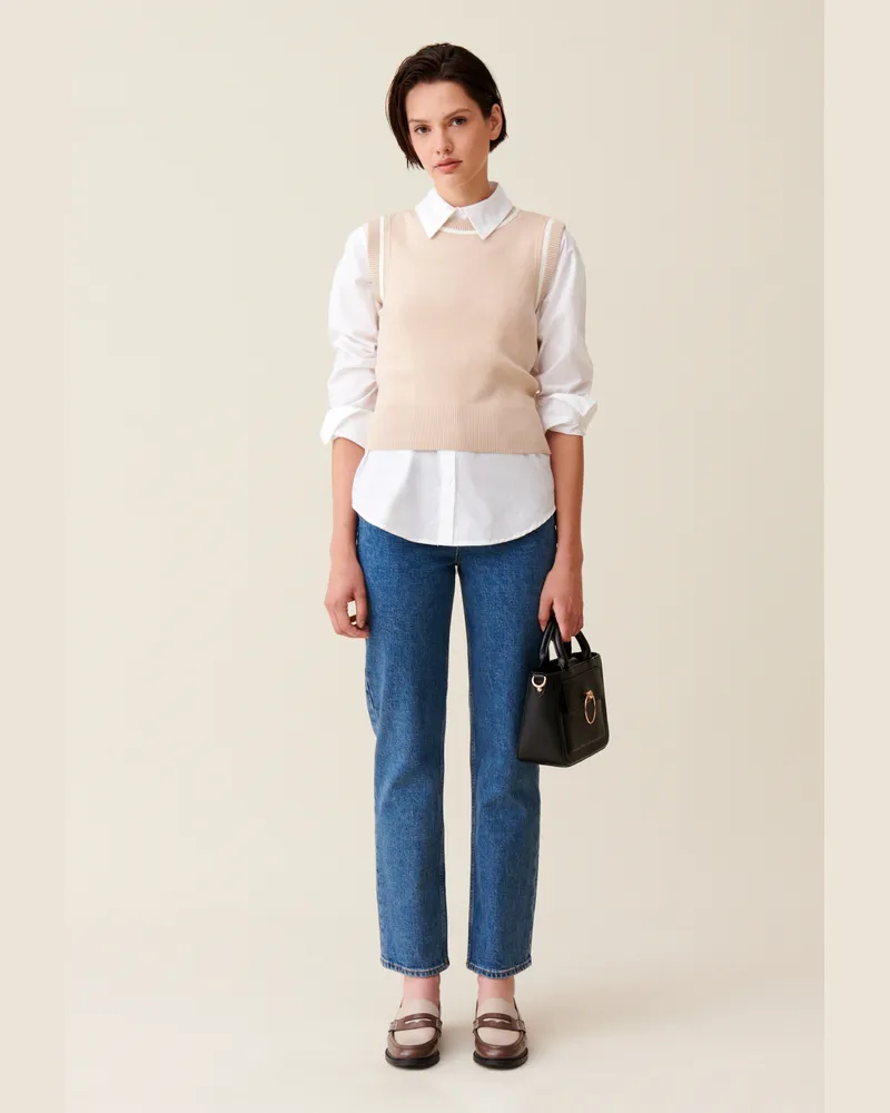 Claudie Pierlot Strickpullover mit Streifen-Design Hell