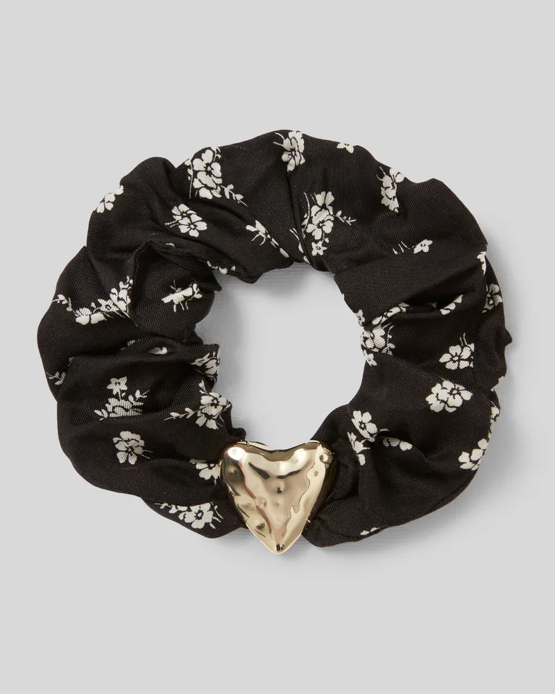 Claudie Pierlot Haargummi Blumen Schmuck Herz Schwarz