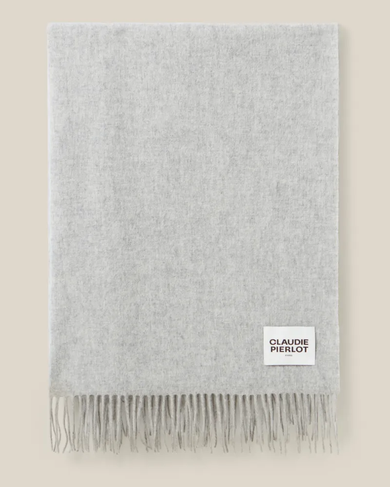 Claudie Pierlot Fringed Schal Grau-meliert